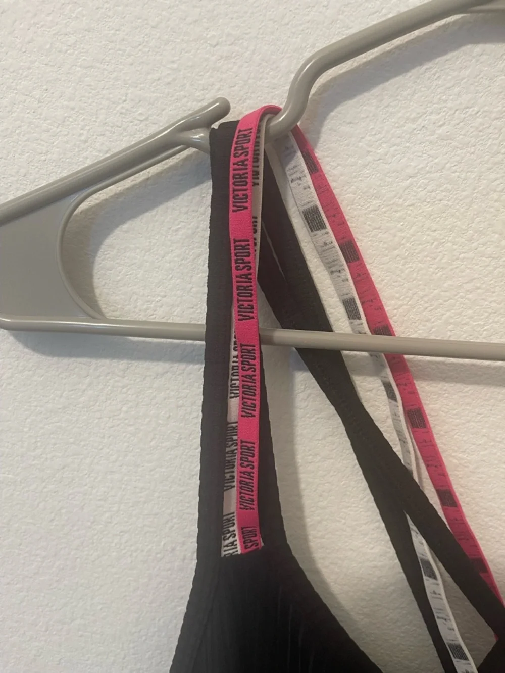 Victoria's Secret Black One-Piece Swimsuit with Pink-Trim Straps